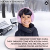 image:imageFunky Junque Winter Ear Muffs for Kids Girl Boy Fuzzy Cozy Warm Earmuffs Adjustable Cold Weather Ear Warmer Ages 412Cable Knit  Lavender