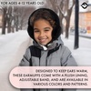 image:imageFunky Junque Winter Ear Muffs for Kids Girl Boy Fuzzy Cozy Warm Earmuffs Adjustable Cold Weather Ear Warmer Ages 412Sherpa  Black