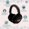 image:imageFunky Junque Winter Ear Muffs for Kids Girl Boy Fuzzy Cozy Warm Earmuffs Adjustable Cold Weather Ear Warmer Ages 412Sherpa  Black