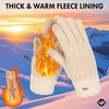 image:imageFunky Junque Winter Gloves for Women  Cable Knit Touchscreen Gloves with Fuzzy Cuffs Insulated DoubleLined Thermal WarmthBeige