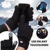 image:imageFunky Junque Winter Gloves for Women  Cable Knit Touchscreen Gloves with Fuzzy Cuffs Insulated DoubleLined Thermal WarmthBlack