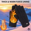 image:imageFunky Junque Winter Gloves for Women  Cable Knit Touchscreen Gloves with Fuzzy Cuffs Insulated DoubleLined Thermal WarmthBlack