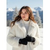 image:imageFunky Junque Winter Gloves for Women  Cable Knit Touchscreen Gloves with Fuzzy Cuffs Insulated DoubleLined Thermal WarmthBlack
