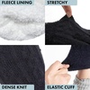 image:imageFunky Junque Winter Gloves for Women  Cable Knit Touchscreen Gloves with Fuzzy Cuffs Insulated DoubleLined Thermal WarmthBlack