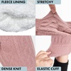 image:imageFunky Junque Winter Gloves for Women  Cable Knit Touchscreen Gloves with Fuzzy Cuffs Insulated DoubleLined Thermal WarmthPink