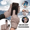 image:imageFunky Junque Winter Gloves for Women  Cable Knit Touchscreen Gloves with Fuzzy Cuffs Insulated DoubleLined Thermal WarmthTaupe