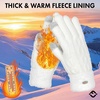 image:imageFunky Junque Winter Gloves for Women  Cable Knit Touchscreen Gloves with Fuzzy Cuffs Insulated DoubleLined Thermal WarmthWhite