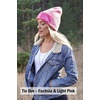 image:imageFunky Junque Womens Colorful Tie Dye Beanie  Trendy Womens Hot Pink Winter Hat Cozy Cuffed Knit Multicolor Skull CapTie Dye  Black  Hot Pink
