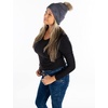 image:imageFunky Junque Womens Colorful Tie Dye Beanie  Trendy Womens Hot Pink Winter Hat Cozy Cuffed Knit Multicolor Skull CapTie Dye Faux Fur Pom  Lt GreyDk Grey