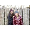 image:imageFunky Junque Womens Double Pom Pom Beanie  Soft Knit Winter Hat for Women amp Teens Warm Cuffed Beanie with Faux Fur PomsBerryNatural Faux Fur
