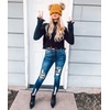 image:imageFunky Junque Womens Double Pom Pom Beanie  Soft Knit Winter Hat for Women amp Teens Warm Cuffed Beanie with Faux Fur PomsBerryNatural Faux Fur