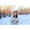 image:imageFunky Junque Womens Double Pom Pom Beanie  Soft Knit Winter Hat for Women amp Teens Warm Cuffed Beanie with Faux Fur PomsTaupeNatural Faux Fur