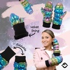 image:imageFunky Junque Womens Fleece Lined Puffer Mittens Gloves Cold Weather Accessory for Ice Skating Shiny Metallic Knit CuffMulticolor