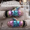 image:imageFunky Junque Womens Fleece Lined Puffer Mittens Gloves Cold Weather Accessory for Ice Skating Shiny Metallic Knit CuffMulticolor