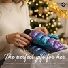 image:imageFunky Junque Womens Fleece Lined Puffer Mittens Gloves Cold Weather Accessory for Ice Skating Shiny Metallic Knit CuffMulticolor