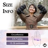 image:imageFunky Junque Womens Fleece Lined Puffer Mittens Gloves Cold Weather Accessory for Ice Skating Shiny Metallic Knit CuffPink