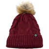 image:imageFunky Junque Womens Fleece Lined Winter Beanie  Cozy Cable Knit Pom Pom Hat  Burgundy Lavender Tan Candy PinkBurgundy