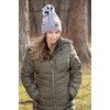 image:imageFunky Junque Womens Jumbo Yarn Chunky Knit Slip Stitch Beanie with Pom Pom HatJumbo Yarn  Heather Grey