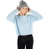 image:imageFunky Junque Womens Jumbo Yarn Chunky Knit Slip Stitch Beanie with Pom Pom HatJumbo Yarn  Heather Grey
