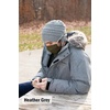 image:imageFunky Junque Womens Knit Beanie  Soft 100 Acrylic Winter Hat with Side Buttons Warm Stretchy Ribbed Beanies for Women1  Heather Grey