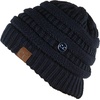 image:imageFunky Junque Womens Knit Beanie  Soft 100 Acrylic Winter Hat with Side Buttons Warm Stretchy Ribbed Beanies for Women1  Navy
