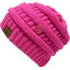 image:imageFunky Junque Womens Knit Beanie  Soft 100 Acrylic Winter Hat with Side Buttons Warm Stretchy Ribbed Beanies for Women1  Neon Pink
