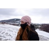 image:imageFunky Junque Womens Knit Beanie  Soft 100 Acrylic Winter Hat with Side Buttons Warm Stretchy Ribbed Beanies for Women1  Rose