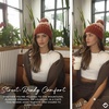 image:imageFunky Junque Womens Knit Pom Beanie  Cozy Womens Winter Hat Apres Ski Cold Weather Beanies with Geometric and Cross DesignBrick  Multi Yarn