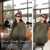 image:imageFunky Junque Womens Knit Pom Beanie  Cozy Womens Winter Hat Apres Ski Cold Weather Beanies with Geometric and Cross DesignBrown  Cross