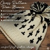 image:imageFunky Junque Womens Knit Pom Beanie  Cozy Womens Winter Hat Apres Ski Cold Weather Beanies with Geometric and Cross DesignCream  Cross