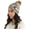image:imageFunky Junque Womens Pom Pom Beanie  Soft Knit Winter Hat for Women amp Teens Leopard amp Zebra Fashion Animal Print Beanies2 Pack Black  Beige  Zebra Wool Blend