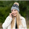 image:imageFunky Junque Womens Pom Pom Beanie  Soft Knit Winter Hat for Women amp Teens Leopard amp Zebra Fashion Animal Print BeaniesLeopard  Beige New