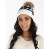 image:imageFunky Junque Womens Pom Pom Beanie  Soft Knit Winter Hat for Women amp Teens Leopard amp Zebra Fashion Animal Print BeaniesLeopard  Ivory