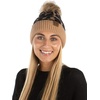 image:imageFunky Junque Womens Pom Pom Beanie  Soft Knit Winter Hat for Women amp Teens Leopard amp Zebra Fashion Animal Print BeaniesLeopard  Latte