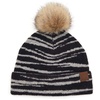 image:imageFunky Junque Womens Pom Pom Beanie  Soft Knit Winter Hat for Women amp Teens Leopard amp Zebra Fashion Animal Print BeaniesZebra  Black