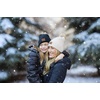 image:imageFunky Junque Womens Pom Pom Beanie  Soft Knit Winter Hats for Women amp Teens Warm Fashionable Beanie with Faux Fur Poms2 Pack Black  Beige  Diagonal Stripes