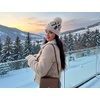 image:imageFunky Junque Womens Pom Pom Beanie  Soft Knit Winter Hats for Women amp Teens Warm Fashionable Beanie with Faux Fur PomsAztec  Beige