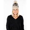image:imageFunky Junque Womens Pom Pom Beanie  Soft Knit Winter Hats for Women amp Teens Warm Fashionable Beanie with Faux Fur PomsAztec  Beige