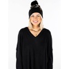 image:imageFunky Junque Womens Pom Pom Beanie  Soft Knit Winter Hats for Women amp Teens Warm Fashionable Beanie with Faux Fur PomsAztec  Black