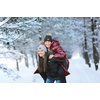 image:imageFunky Junque Womens Pom Pom Beanie  Soft Knit Winter Hats for Women amp Teens Warm Fashionable Beanie with Faux Fur PomsBlack  Diagonal Stripes
