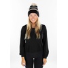 image:imageFunky Junque Womens Pom Pom Beanie  Soft Knit Winter Hats for Women amp Teens Warm Fashionable Beanie with Faux Fur PomsBlack  Southwest Pattern
