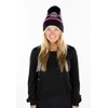 image:imageFunky Junque Womens Pom Pom Beanie  Soft Knit Winter Hats for Women amp Teens Warm Fashionable Beanie with Faux Fur PomsBlack Multi  Southwest Pattern