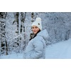 image:imageFunky Junque Womens Pom Pom Beanie  Soft Knit Winter Hats for Women amp Teens Warm Fashionable Beanie with Faux Fur PomsIvory  Sequin