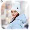 image:imageFunky Junque Womens Pom Pom Beanie  Soft Knit Winter Hats for Women amp Teens Warm Fashionable Beanie with Faux Fur PomsIvory  Sequin
