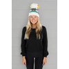 image:imageFunky Junque Womens Pom Pom Beanie  Soft Knit Winter Hats for Women amp Teens Warm Fashionable Beanie with Faux Fur PomsIvory  Southwest Pattern