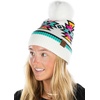 image:imageFunky Junque Womens Pom Pom Beanie  Soft Knit Winter Hats for Women amp Teens Warm Fashionable Beanie with Faux Fur PomsIvory  Southwest Pattern
