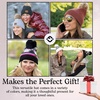 image:imageFunky Junque Womens Pom Pom Beanie  Soft Knit Winter Hats for Women amp Teens Warm Fashionable Beanie with Faux Fur PomsIvory  Southwest Pattern