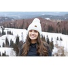 image:imageFunky Junque Womens Pom Pom Beanie  Soft Knit Winter Hats for Women amp Teens Warm Fashionable Beanie with Faux Fur PomsIvory  Waffle Knit