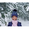 image:imageFunky Junque Womens Puffer Beanie  Stylish Fleece Lined Waterproof Winter Hat with Faux Fur Pom Pom Trendy Cozy AccessoryBlackSilver