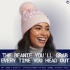 image:imageFunky Junque Womens Puffer Beanie  Stylish Fleece Lined Waterproof Winter Hat with Faux Fur Pom Pom Trendy Cozy AccessoryIridescent Pink